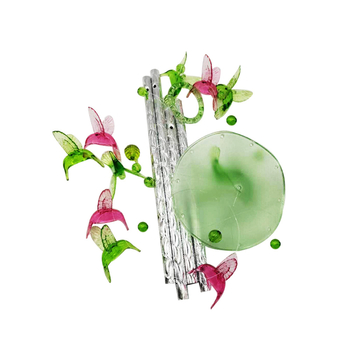 Pandantiv din acril pentru decorul casei cu colibri și fluture, clopot de vânt