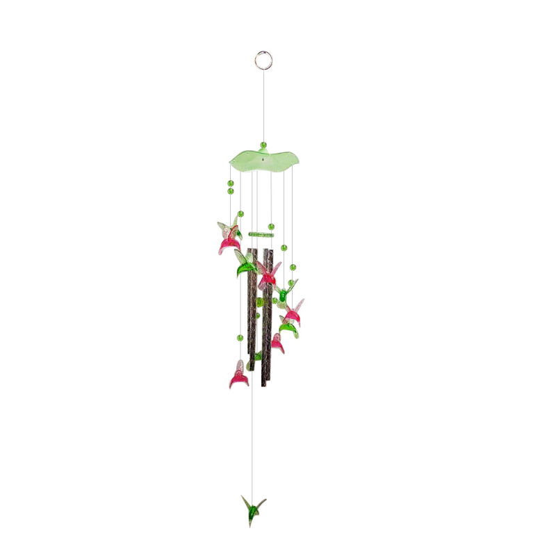 Pandantiv din acril pentru decorul casei cu colibri și fluture, clopot de vânt