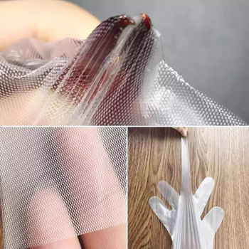Mănuși de unică folosință CPE extra‑groase, plastic mat, transparente, 100 bucăți, bucătărie și catering