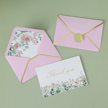 Card de mulțumire cu imprimare color personalizată, design minimalist premium