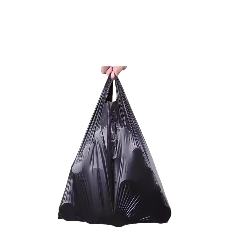 Saci mari de gunoi pentru uz casnic, cu mâner, stil vestă, pentru cămine și birouri, saci de plastic pentru gunoi de bucătărie