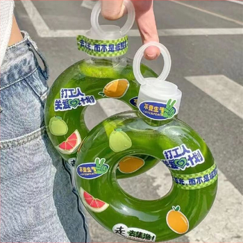 Pahare din plastic ABS, de unică folosință, pentru băuturi reci, ceai cu lapte și ceai de fructe, cu design circular
