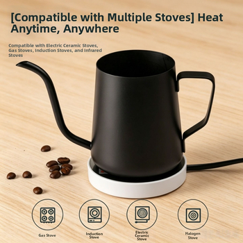 Ceainic din oțel inoxidabil 304 pentru cafea filtrată, cu gură îngustă
