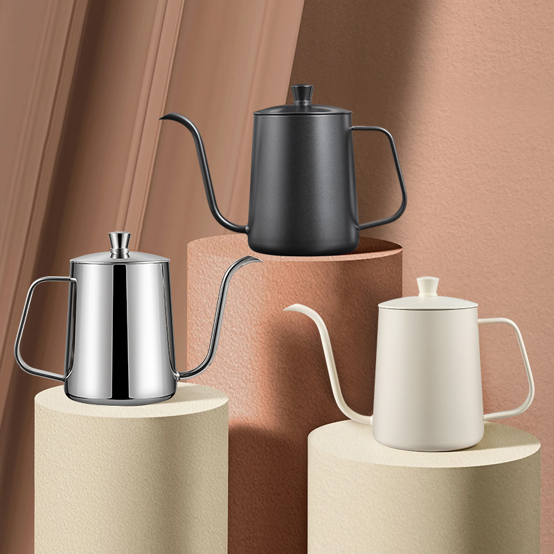 Ceainic din oțel inoxidabil 304 pentru cafea filtrată, cu gură îngustă
