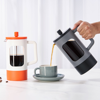 Cafetieră din sticlă borosilicat cu presă franțuzească și filtru pentru birou și casă