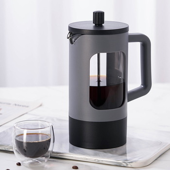 Cafetieră din sticlă borosilicat cu presă franțuzească și filtru pentru birou și casă