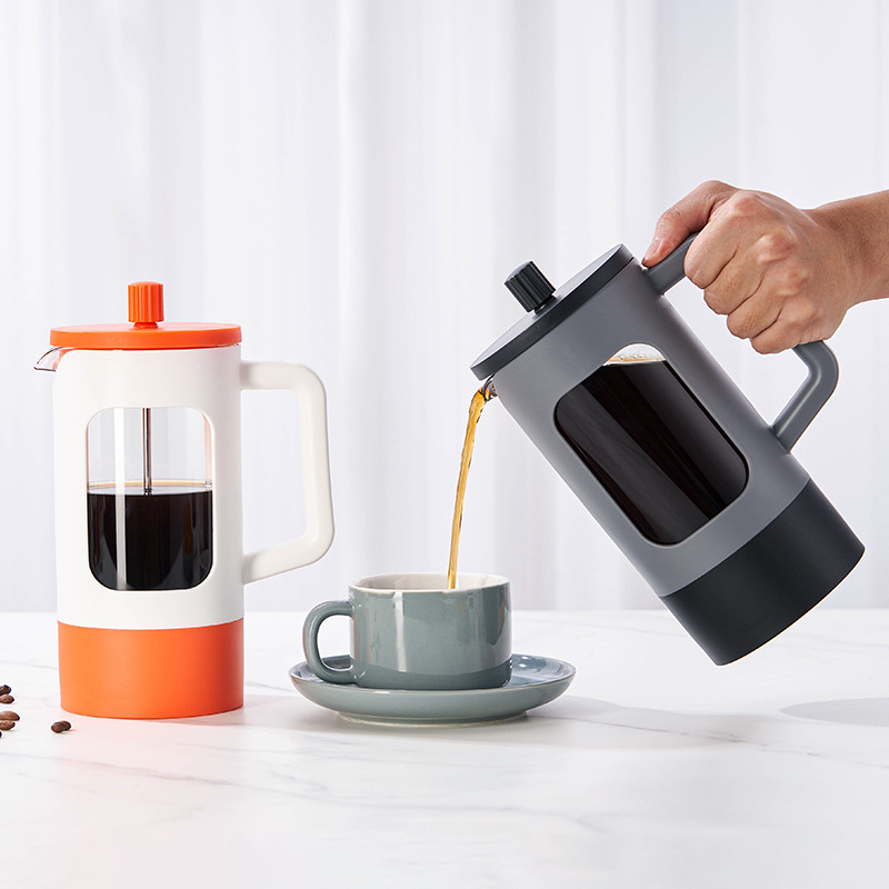 Cafetieră din sticlă borosilicat cu presă franțuzească și filtru pentru birou și casă