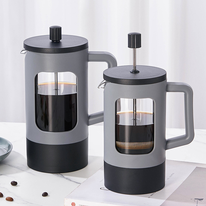 Cafetieră din sticlă borosilicat cu presă franțuzească și filtru pentru birou și casă