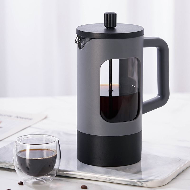 Cafetieră din sticlă borosilicat cu presă franțuzească și filtru pentru birou și casă