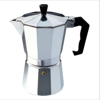 Cafetieră moka din aluminiu, pentru espresso, în stil italian
