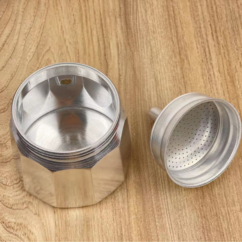 Cafetieră moka din aluminiu, pentru espresso, în stil italian