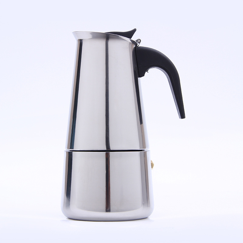 Cafetieră moka din oțel inoxidabil pentru uz casnic, corp bombat mare