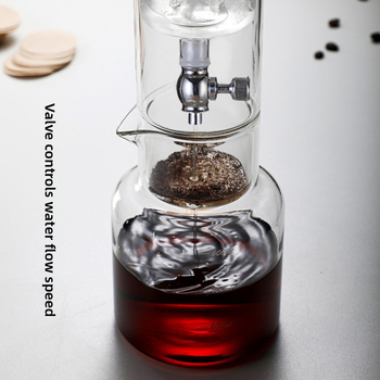 Set din sticlă pentru cafea cold brew, stil nordic, culoare gri fumuriu