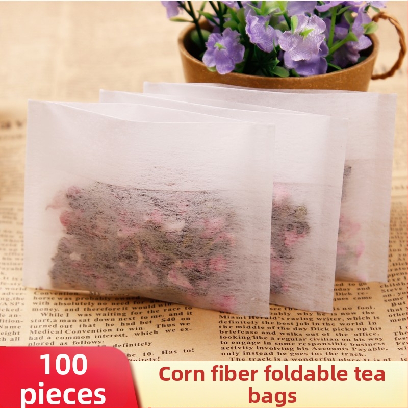 Pliculețe de ceai din fibre de porumb (PLA), filtre Pu'er, ambalaj mic, 100 bucăți per pachet