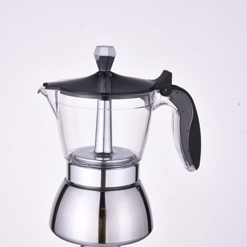 Cafetieră moka pentru uz casnic, oțel inoxidabil, stil italian, set pentru prepararea cafelei acasă