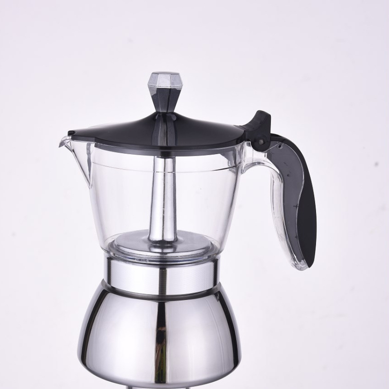 Cafetieră moka pentru uz casnic, oțel inoxidabil, stil italian, set pentru prepararea cafelei acasă