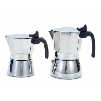 Cafetieră moka octogonală din oțel inoxidabil, clasică, pentru uz casnic, stil italian, cafea espresso preparată manual