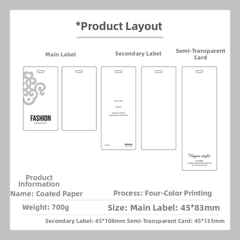 Set etichete pentru haine pe hârtie cu plăcuță de cupru; etichete personalizabile pentru haine de damă și design certificat pentru îmbrăcăminte de înaltă clasă și textile de casă