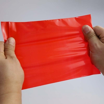 Pungă zip roșie din plastic, auto sigilantă, pentru ambalare generală, cu bandă de sigilare de 1.5 cm