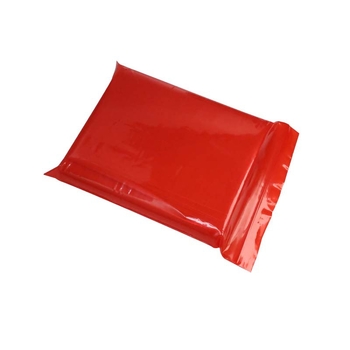 Pungă zip roșie din plastic, auto sigilantă, pentru ambalare generală, cu bandă de sigilare de 1.5 cm