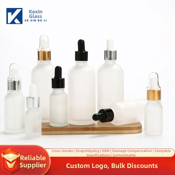 Sticlă mată din sticlă 30 ml pentru uleiuri esențiale, cu pipetă – recipient vid pentru mostre cosmetice