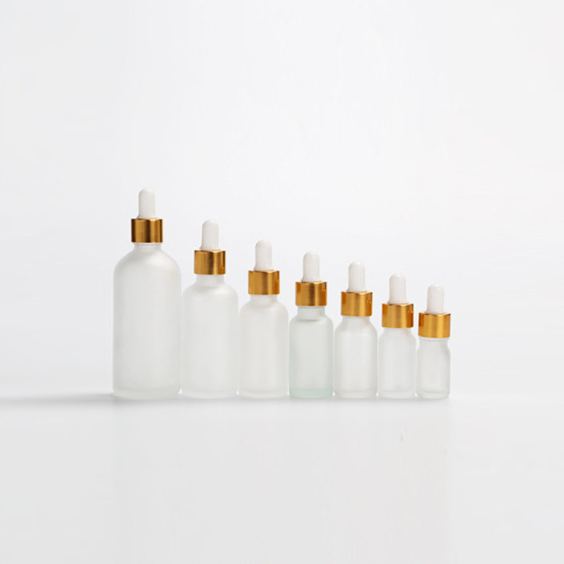 Sticlă mată din sticlă 30 ml pentru uleiuri esențiale, cu pipetă – recipient vid pentru mostre cosmetice
