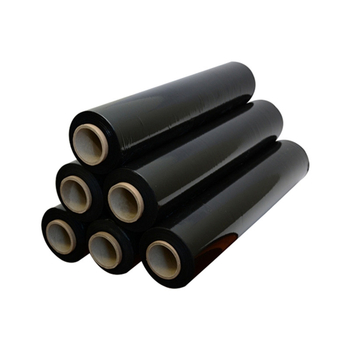 Film de înfășurat PE negru, lățime 50 cm, în stoc, film de ambalare industrial, folie de protecție, en gros