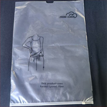 Sac de depozitare pentru lenjerie feminină, cu cârlig pentru agățat și fermoar, material PE, ambalaj transparent