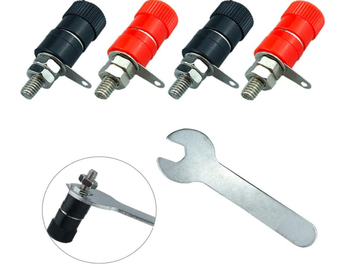 Set conectori banana plug și prize, 40 buc., 4 mm, cu 20 conectori banana nichelati și 20 prize