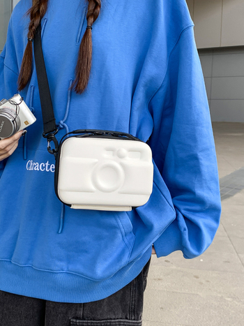 Geantă crossbody cu carcasă rigidă, geantă elegantă de damă, etui pentru ruj, geantă casuală pentru cameră