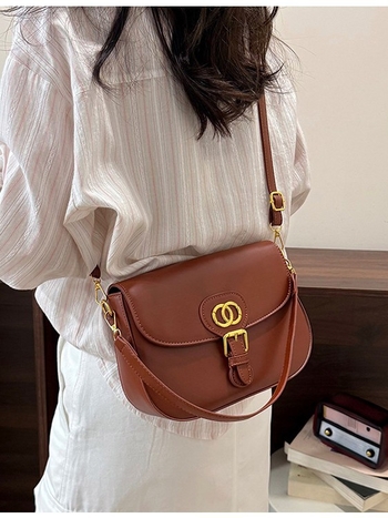 Geantă crossbody mare, din piele sintetică, cu clapă