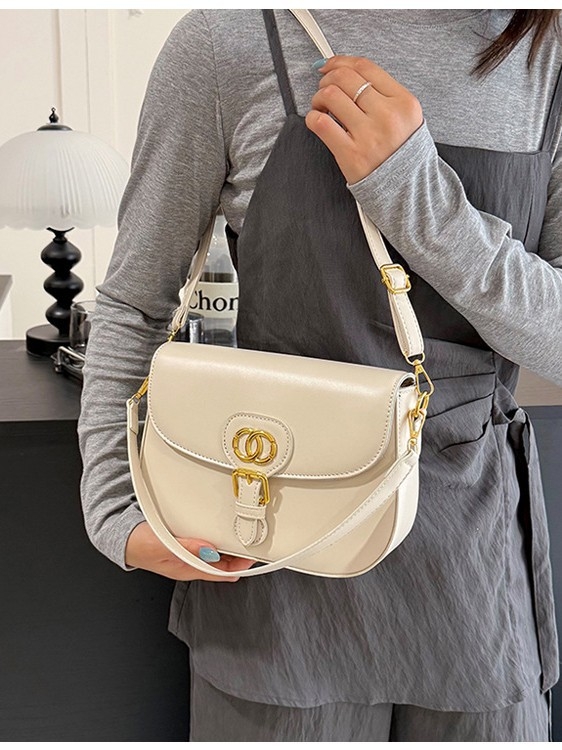 Geantă crossbody mare, din piele sintetică, cu clapă