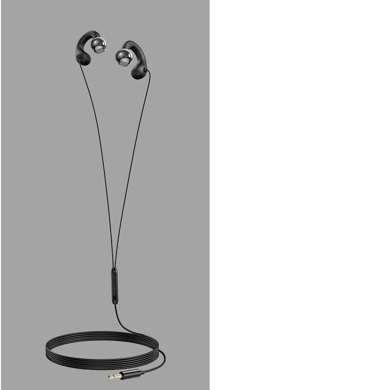 Căști cu fir, cu conducere osoasă, clip-on, design deschis, cu microfon, pentru desktop și laptop, model Q2