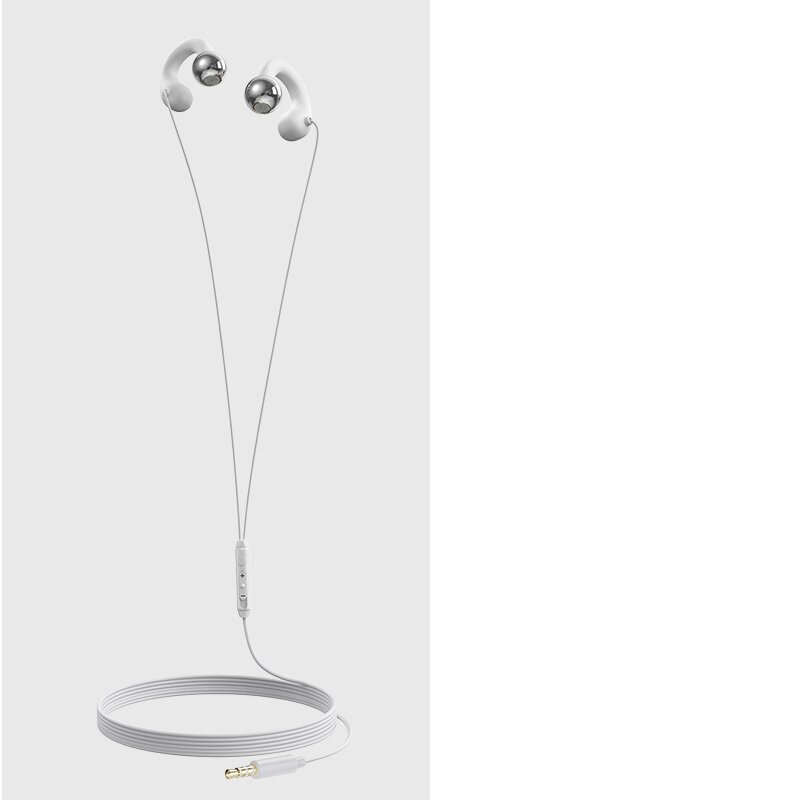 Căști cu fir, cu conducere osoasă, clip-on, design deschis, cu microfon, pentru desktop și laptop, model Q2