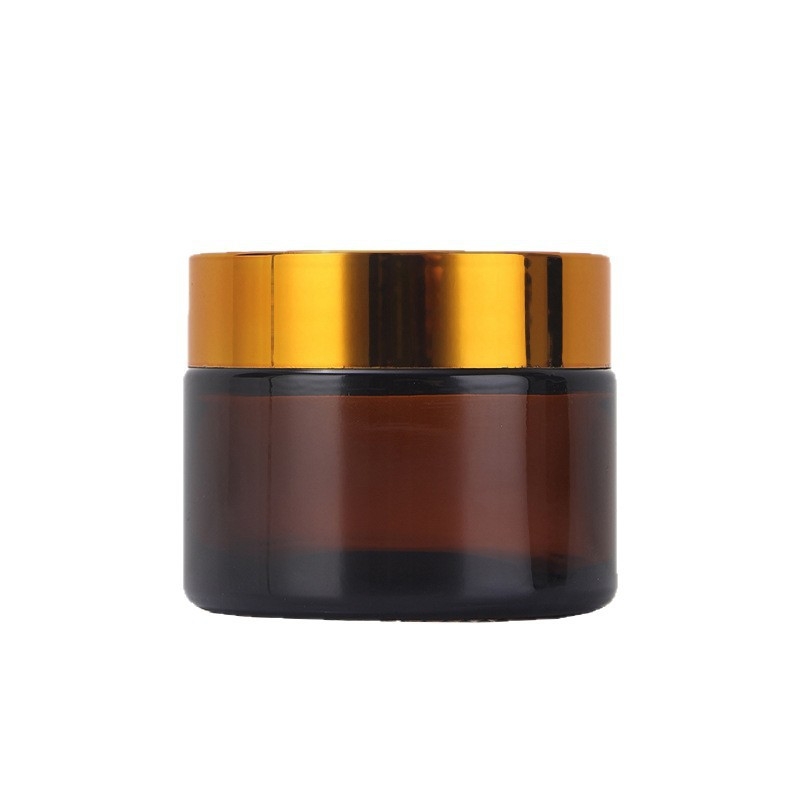Borcan maro din sticlă pentru cremă cu protecție la lumină, borcănel maro pentru mască, recipient portabil de cosmetică pentru dozare, sticluță de probă pentru cremă de ochi