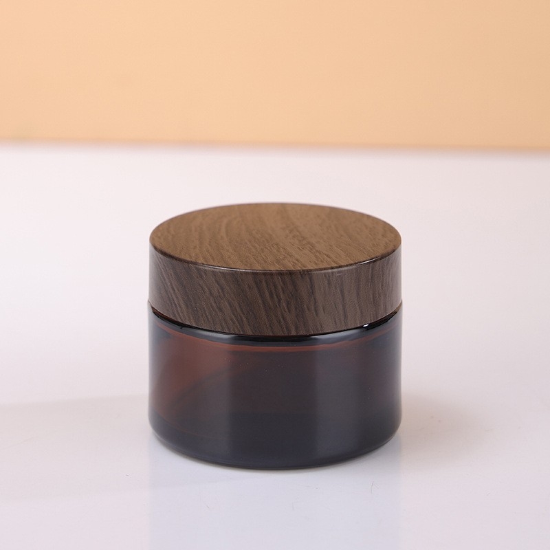 Borcan maro din sticlă pentru cremă cu protecție la lumină, borcănel maro pentru mască, recipient portabil de cosmetică pentru dozare, sticluță de probă pentru cremă de ochi