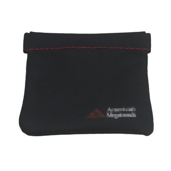 Pungă de depozitare pentru căști și cablu, husă din piele PU, material impermeabil, neagră, 9.3 × 8.5 cm