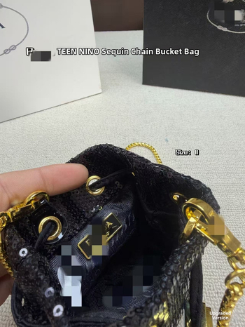 Geantă mini pentru ruj, cu lanț și paiete, bucket bag crossbody pentru femei, vara 2025