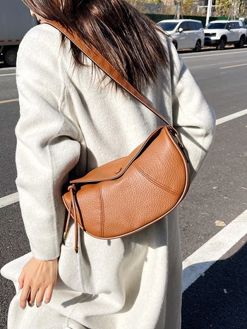 Geantă crossbody de iarnă – stil casual de nișă, formă de dumpling