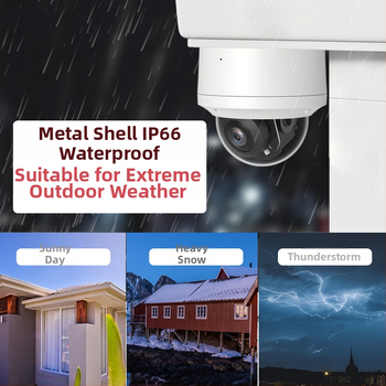 Cameră PTZ cu zoom electric 5x, 360° panoramă, rezistentă la apă și explozie, PoE
