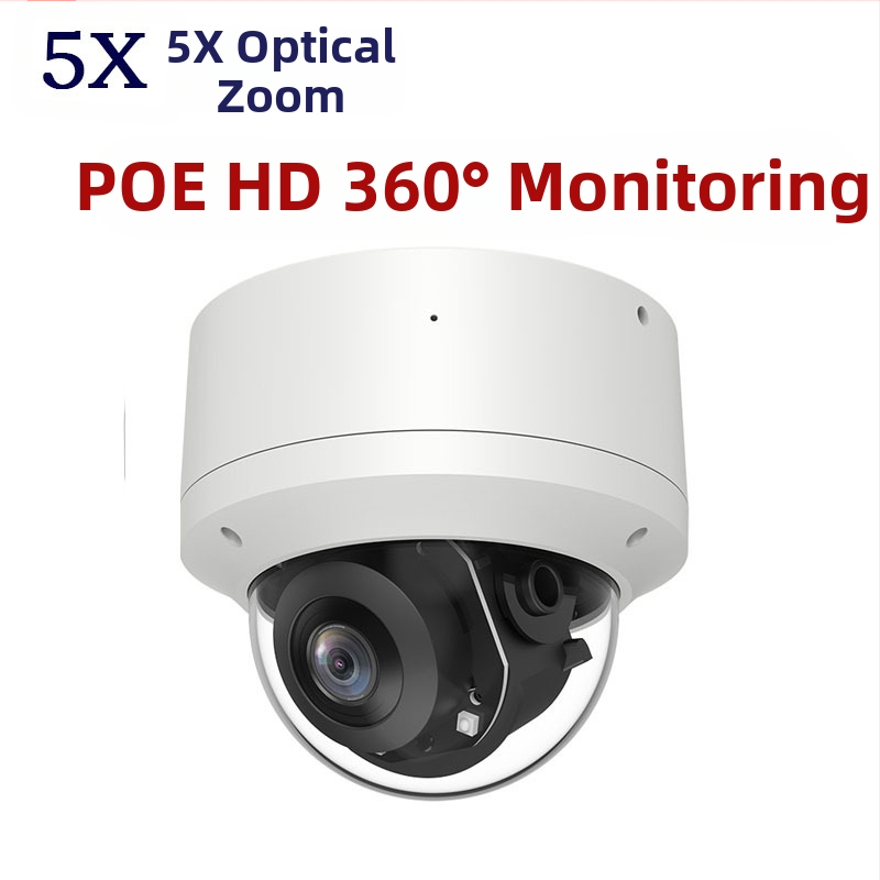 Cameră PTZ cu zoom electric 5x, 360° panoramă, rezistentă la apă și explozie, PoE