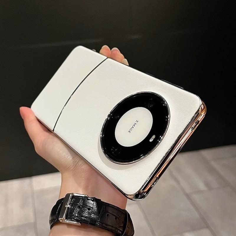 Carcasă Huawei Mate60 Pro+ cu textură de piele și plăci electroplătate, rezistentă la cădere, luxoasă și creativă Mate70 husă de protecție