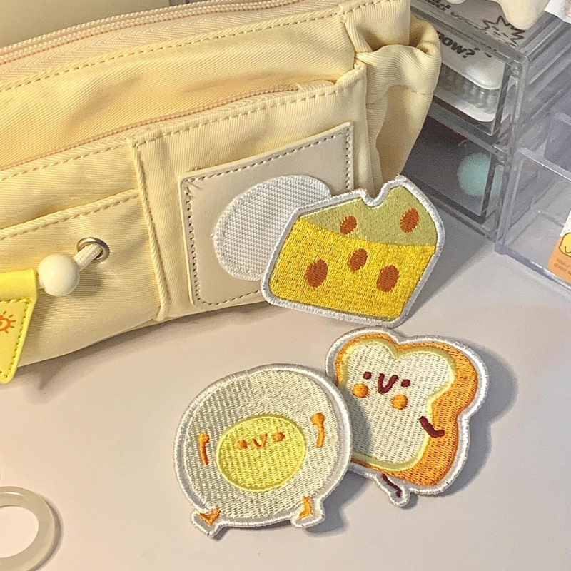 Penar pentru creioane cu capacitate mare, broderie DIY, design inspirat de bucătăria magică, etui multistrat pentru papetărie pentru elevi