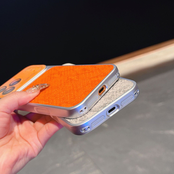 Husă din piele de crocodil pentru iPhone 17 Pro Max cu fereastră de vizualizare mare, husă protectoare creativă pentru iPhone 16