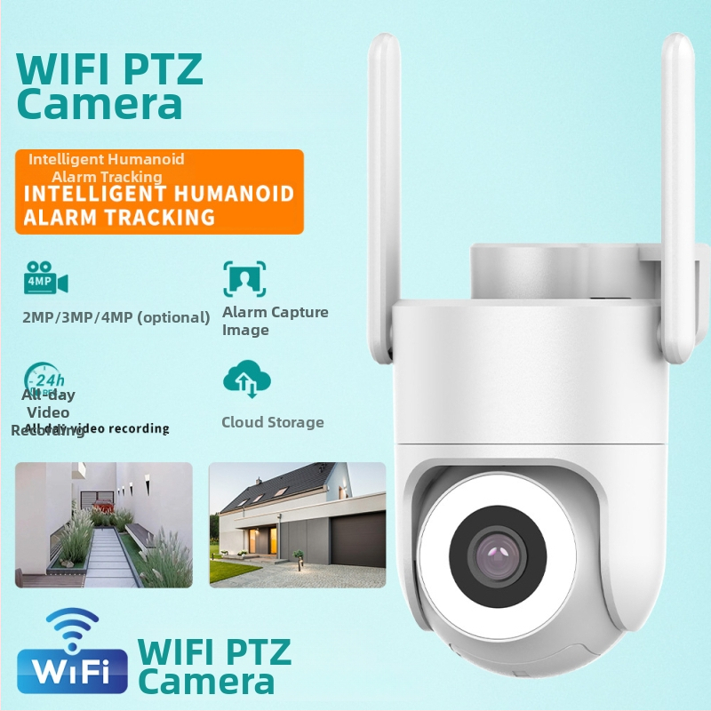 iCSee IPC-253 Cameră PTZ WiFi 3MP, interior/exterior, rotire orizontală 355°, înclinare 90°