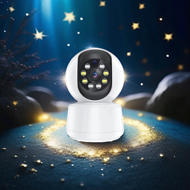Tuya Cameră de securitate inteligentă pentru interior, 5MP, viziune nocturnă, 360° pan-tilt, lentilă cu unghi larg