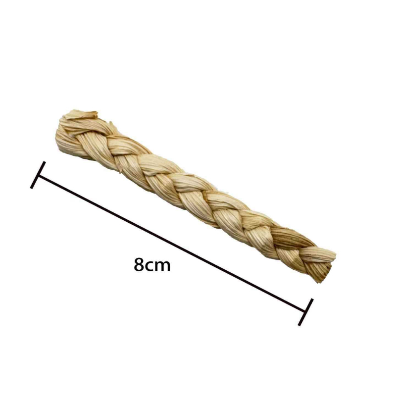 Segment împletit din frunze de porumb pentru jucării de păsări, jucărie de mestecat pentru rozătoare mici, 8 cm