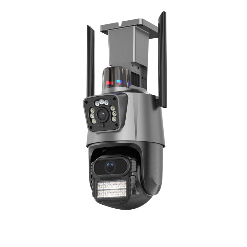 ICSEE Cameră ball wireless de exterior 6MP cu Wi-Fi, lentilă duală, PTZ, monitorizare, detecție de mișcare și de oameni