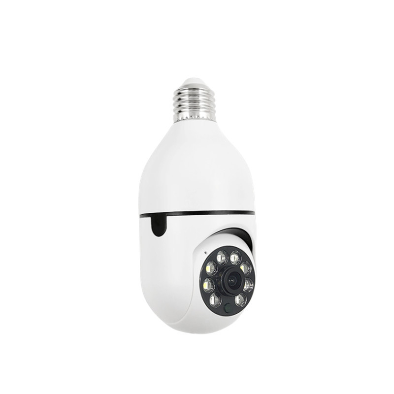 ICSEE Cameră de supraveghere în formă de bec pentru uz casnic, Wi-Fi fără fir, HD, monitorare 360°, soclu E27