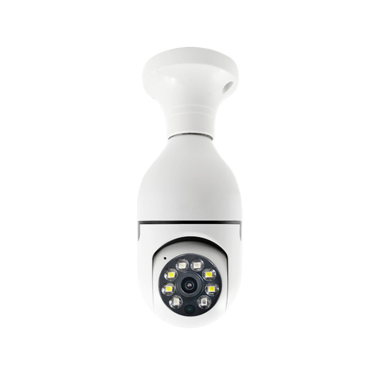 ICSEE Cameră de supraveghere în formă de bec pentru uz casnic, Wi-Fi fără fir, HD, monitorare 360°, soclu E27